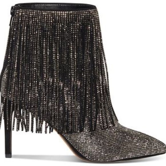 Inc ismeria fringe bling booties Clearance